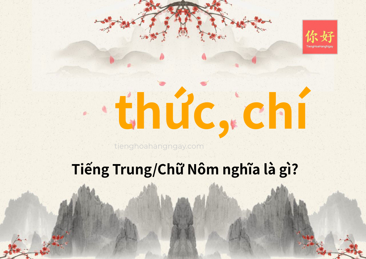 thức, chí tiếng Trung là gì?
